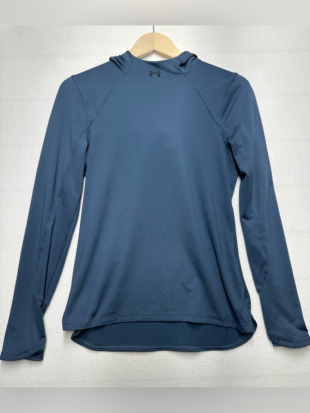 Under Armour ColdGear Fitted Fleece Lined Hooded Top Women’s Small Blue